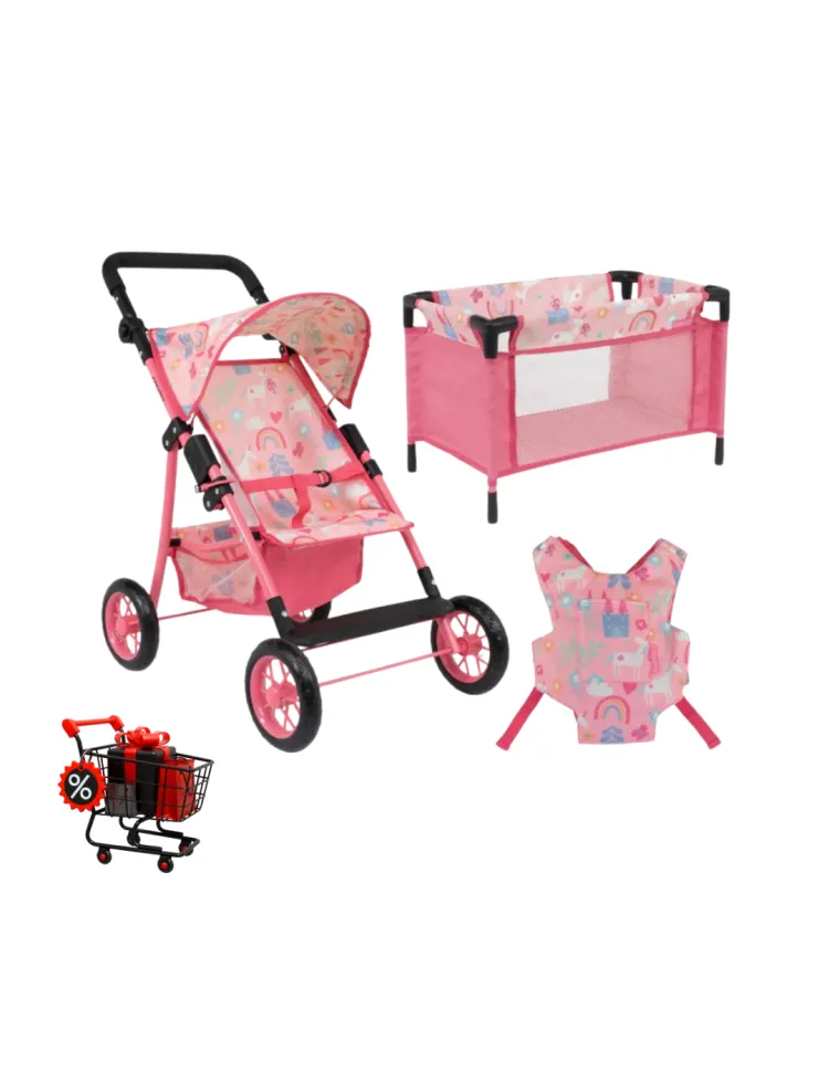Количка за кукли Cosatto Little Woo Doll комплект, Unicorn