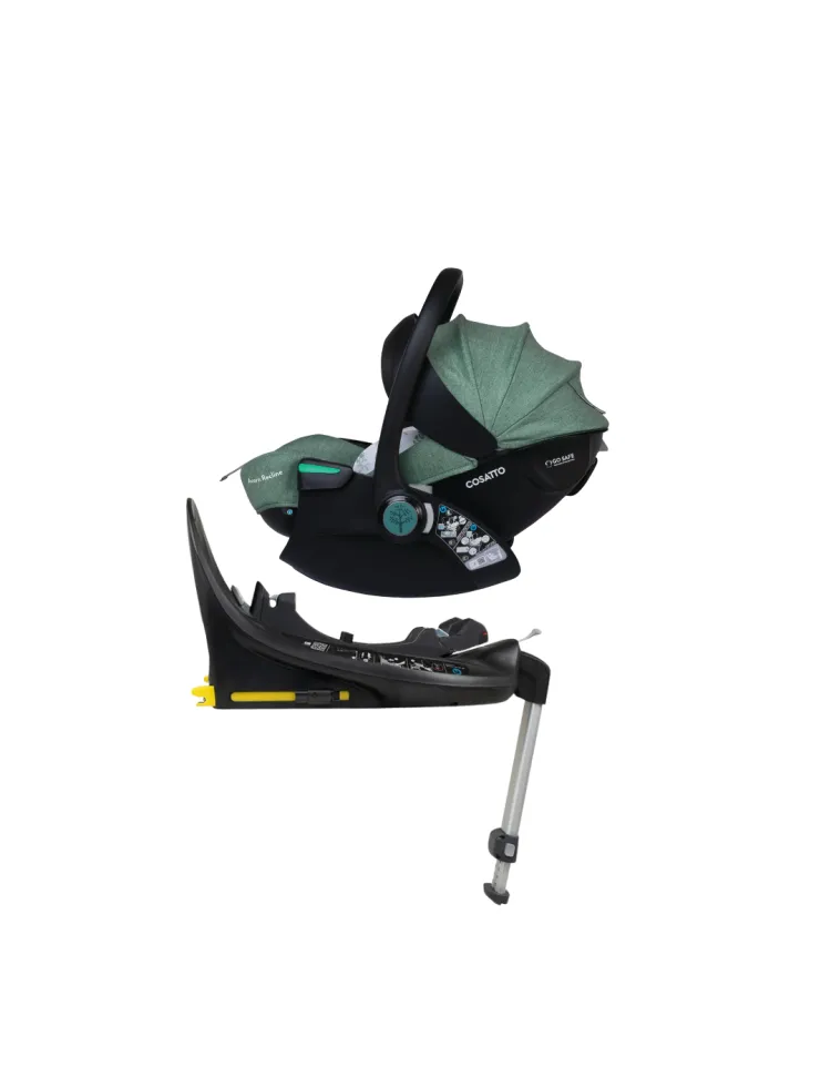 Комплект  Cosatto isofix база Rotate + кошница Recline Acorn 2, Meadow