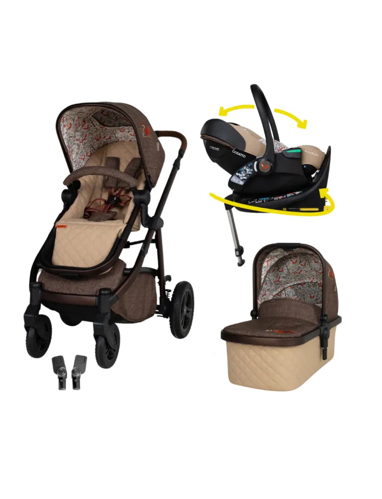 Количка Cosatto WOW 3 с кошница Acorn 2 Recline и база Rotate, Foxford Hall
