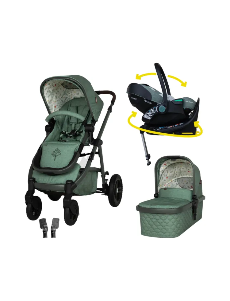 Количка Cosatto WOW 3 с кошница Acorn 2 Recline и база Rotate, Meadow